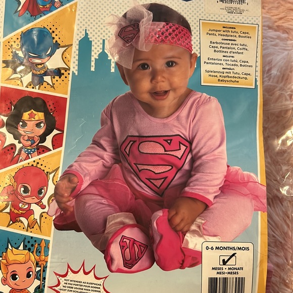 DC Supergirl Infant Costume 0-6 months New in Package - Picture 2 of 6